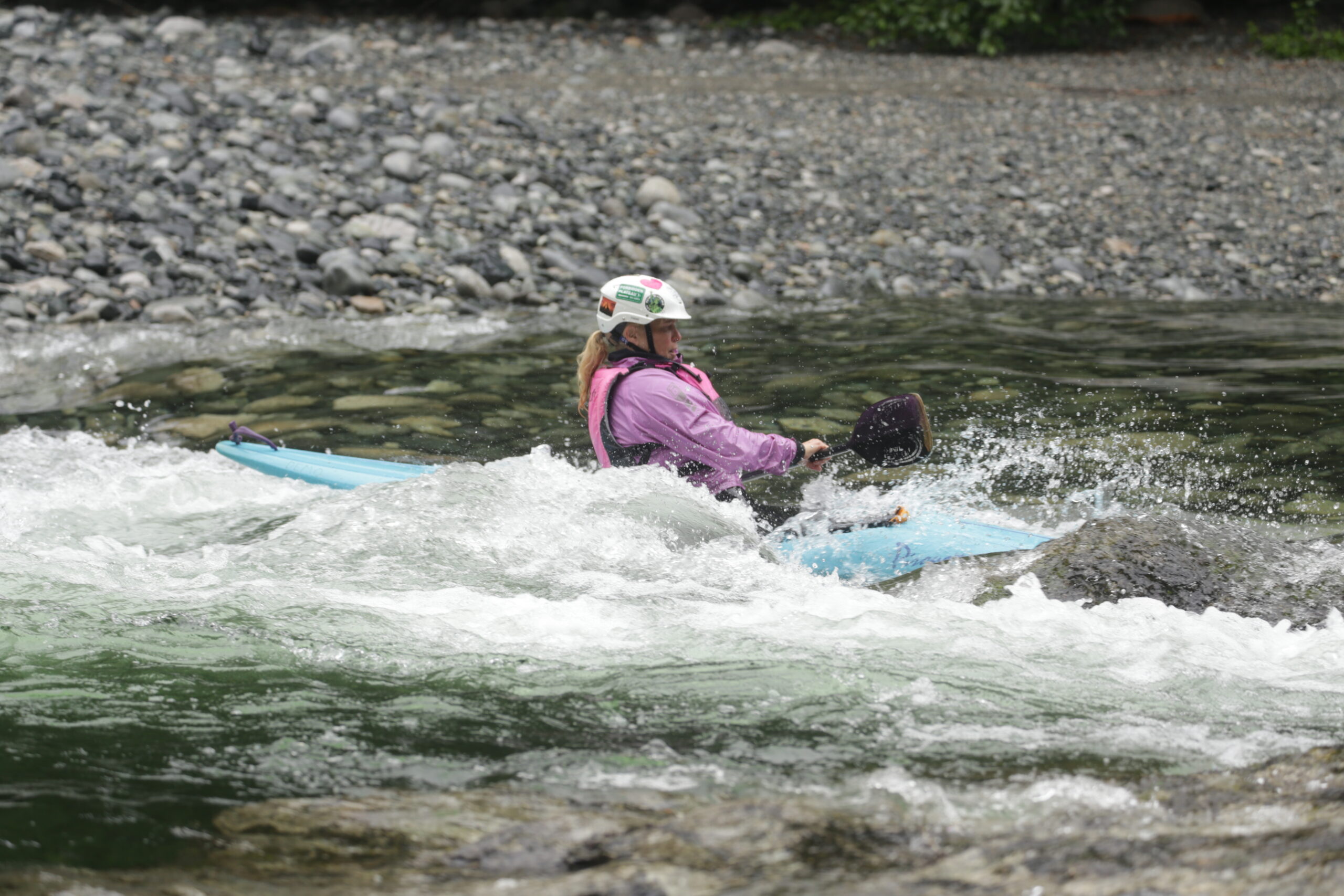 surfing a wave on the Gold River